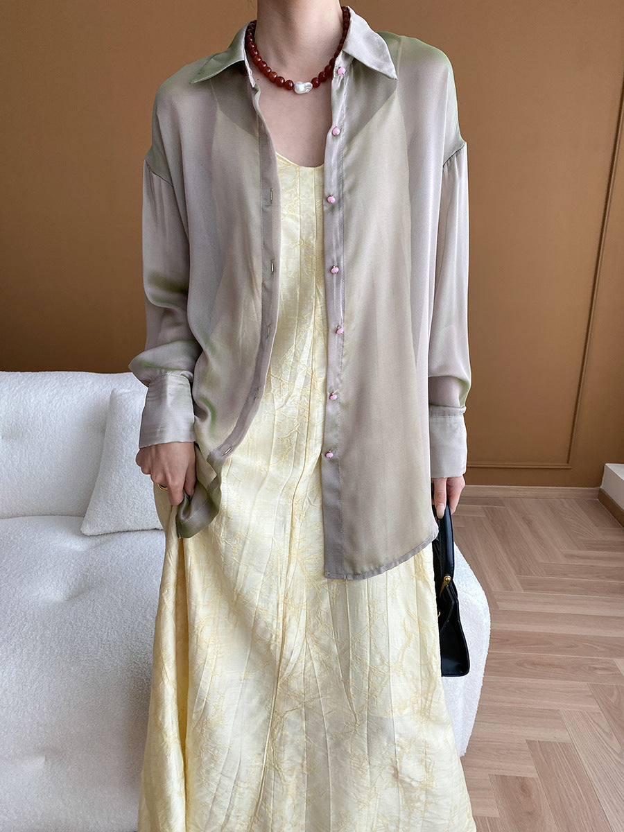 Damen Maxikleid mit floralem Muster Leichtes Overlay Norvielle