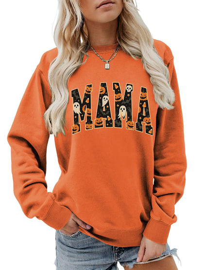 Damen Sweatshirt Halloween-Design Baumwolle Bequem