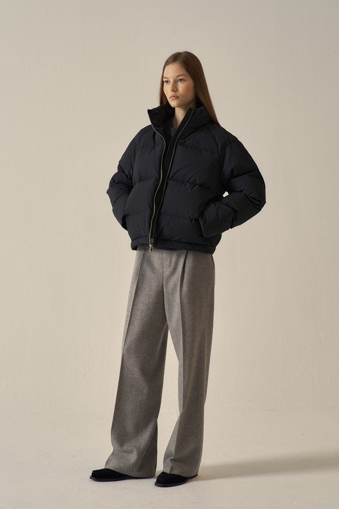 Damen Steppjacke Hochkragen Seitentaschen Norvielle