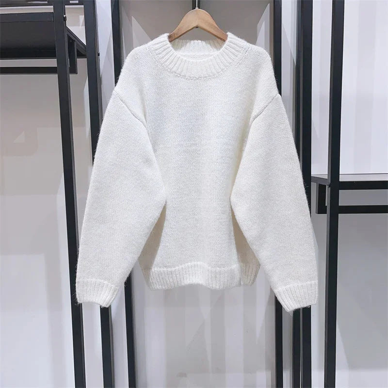 Damen Strickpullover Auffälliger Schriftzug Norvielle