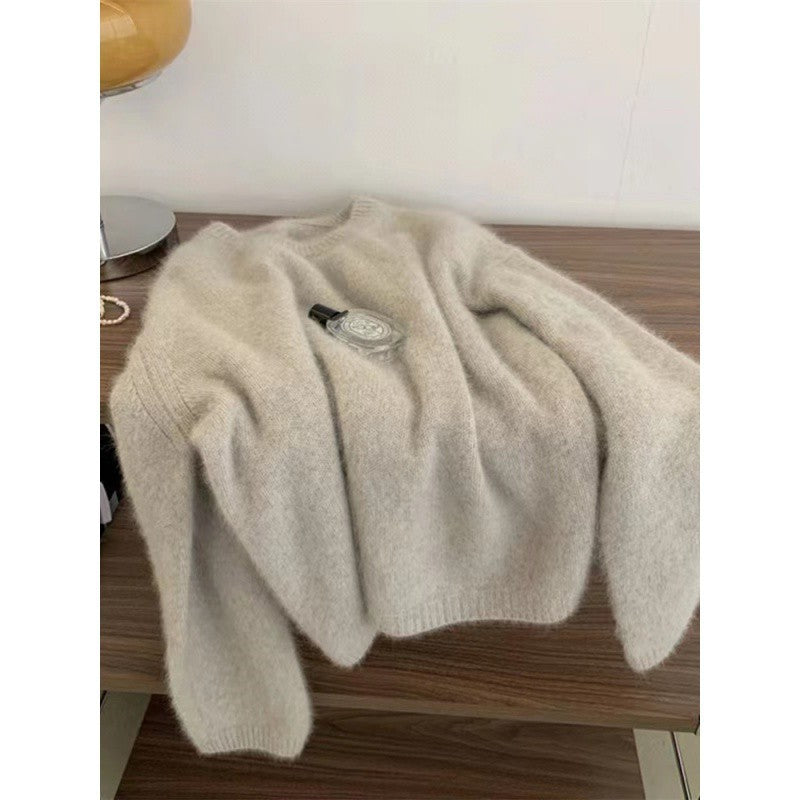 Damen Pullover Feine Strickmischung Norvielle Beige