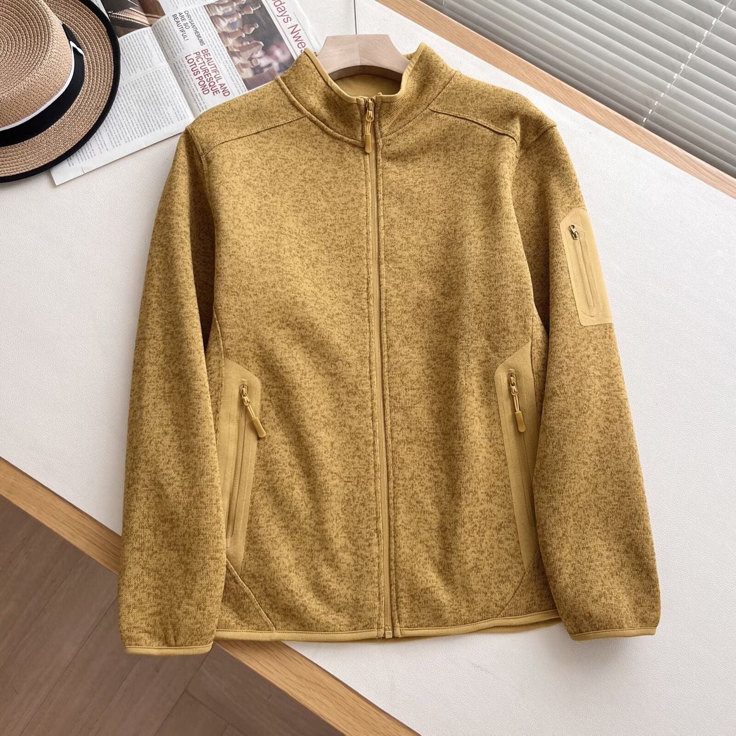 Damen Funktionsjacke Atmungsaktiv Reißverschlusstaschen