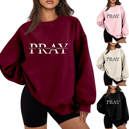 Damen Oversized Sweatshirt mit Aufdruck Norvielle - Norvielle
