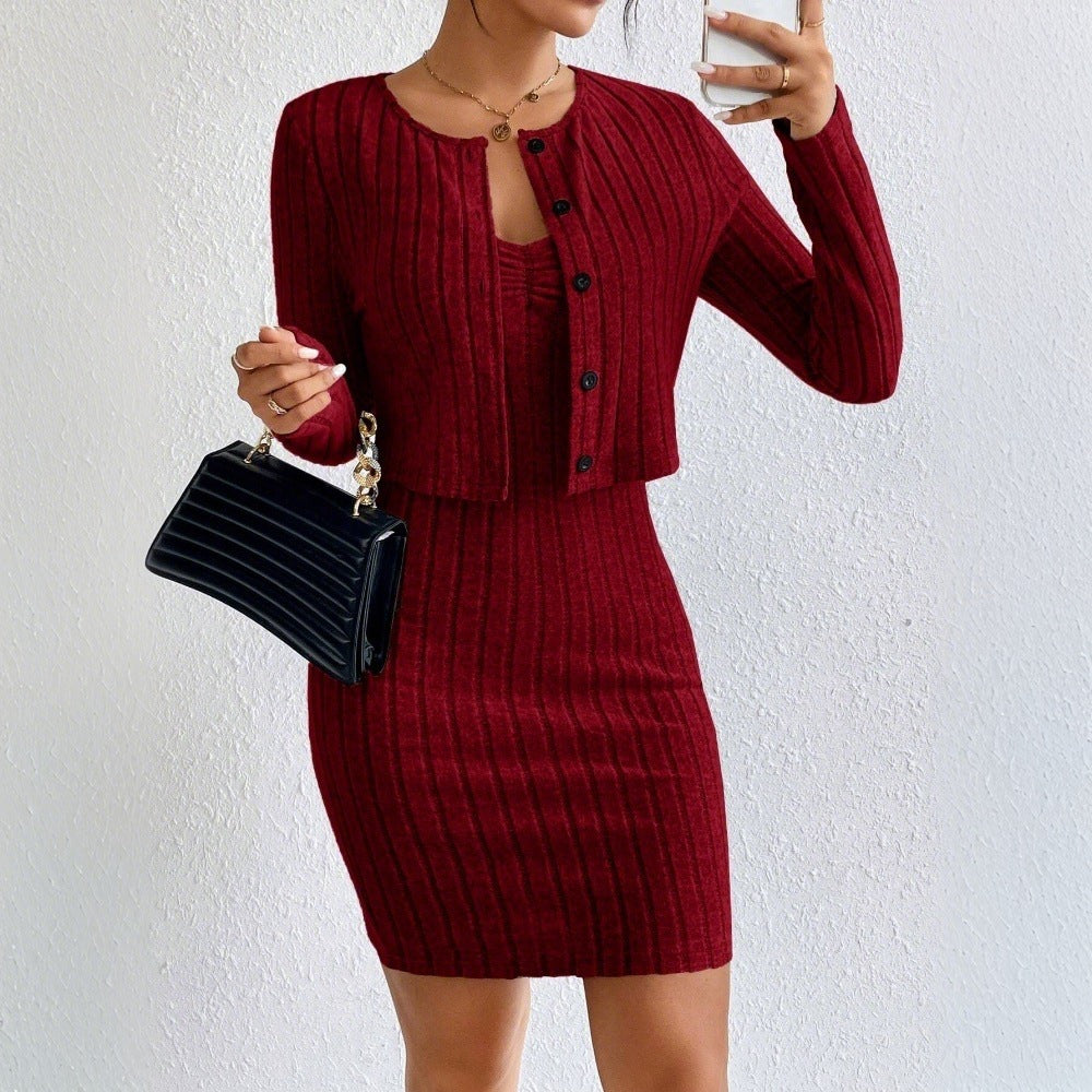 Damen Strickkleid mit Bolero Norvielle