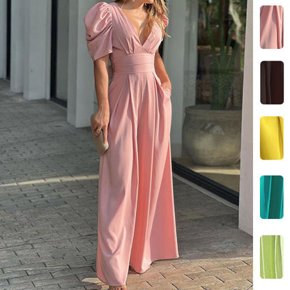 Damen Jumpsuit Puffärmel Elegant Norvielle - Norvielle