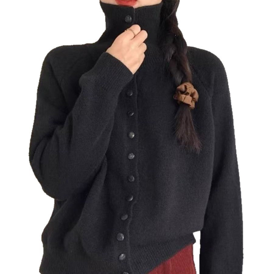 Damen Strickjacke Norvielle Hochknöpfe