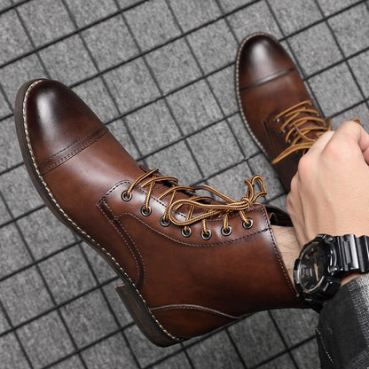 Herren Stiefel Schnürfront Durchgehende Schafthöhe