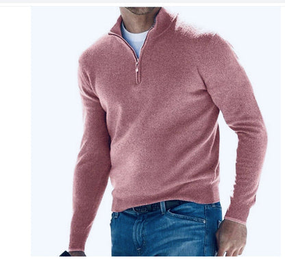 Herren Pullover Halb-Reißverschluss Stilvoll