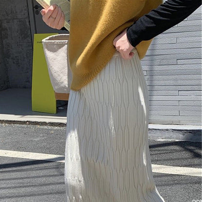 Damen Strickhose Strukturiert Weit Norvielle