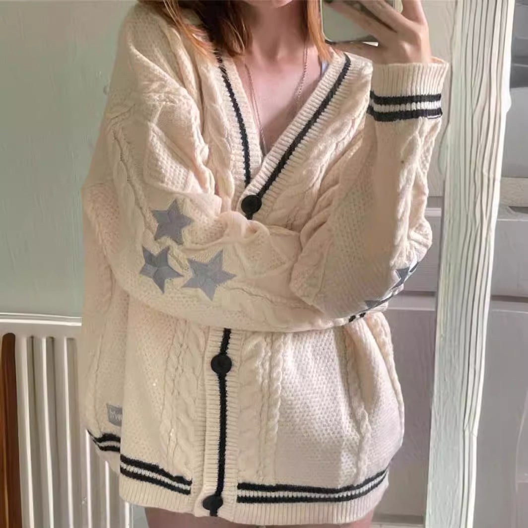 Damen Grobstrickjacke Zopfmuster Norvielle - Norvielle