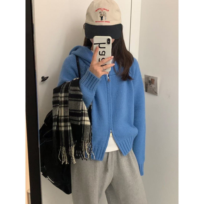 Damen Hoodie-Cardigan Kuschelig Reißverschluss Große Taschen Norvielle