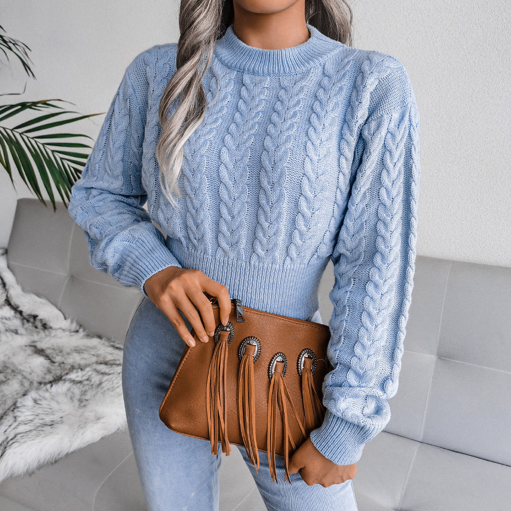 Damen Grobstrickpullover Zopfmuster Tailliert Norvielle - Norvielle