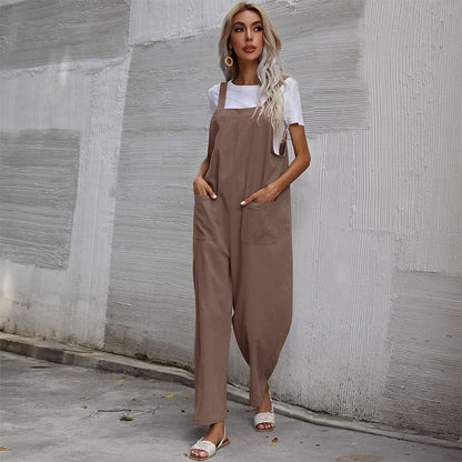 Damen Latzhose Bequem Mit Taschen Norvielle