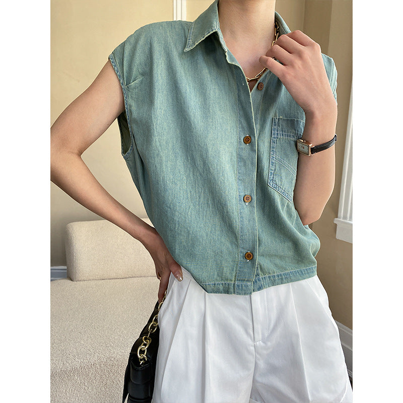 Damen Bluse Kurzarm Klassischer Hemdkragen