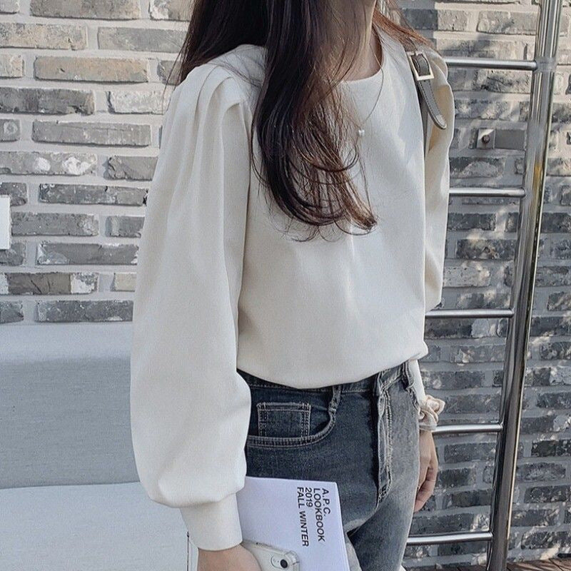 Damen Bluse Puffärmel Vielseitiger Schnitt