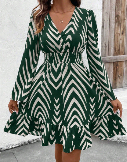 Damen Wickelkleid Voluminöser Rock Norvielle
