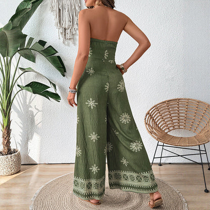 Damen Jumpsuit Taillengürtel Rüschen Norvielle