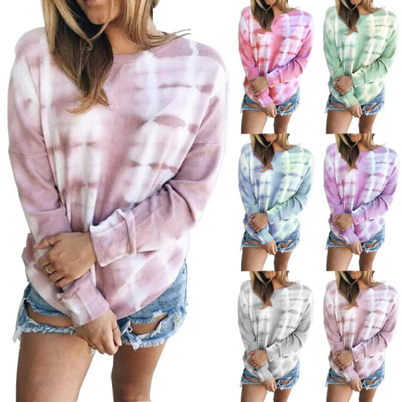 Damen Sweatshirt Batik-Design Lässig Norvielle