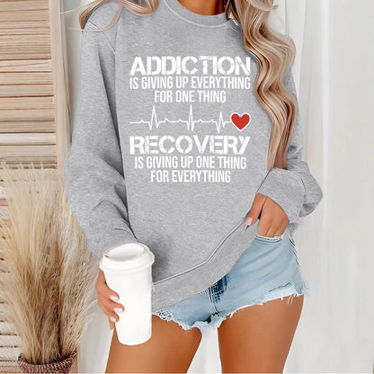 Damen Sweatshirt Lässiger Schnitt Baumwolle