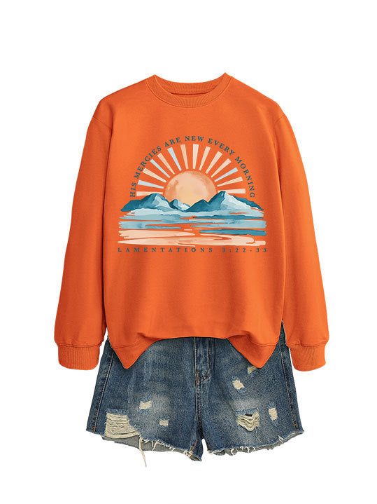 Damen Sweatshirt Sonnenaufgangsdesign Lässig Norvielle