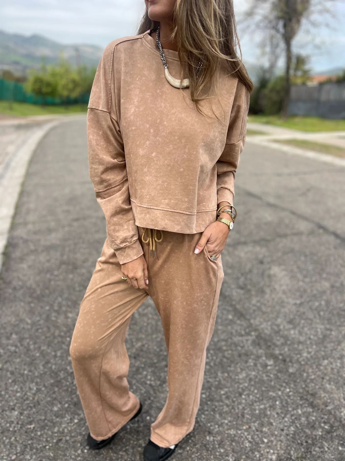 Damen Sweatshirt Jogginghosen Set Norvielle