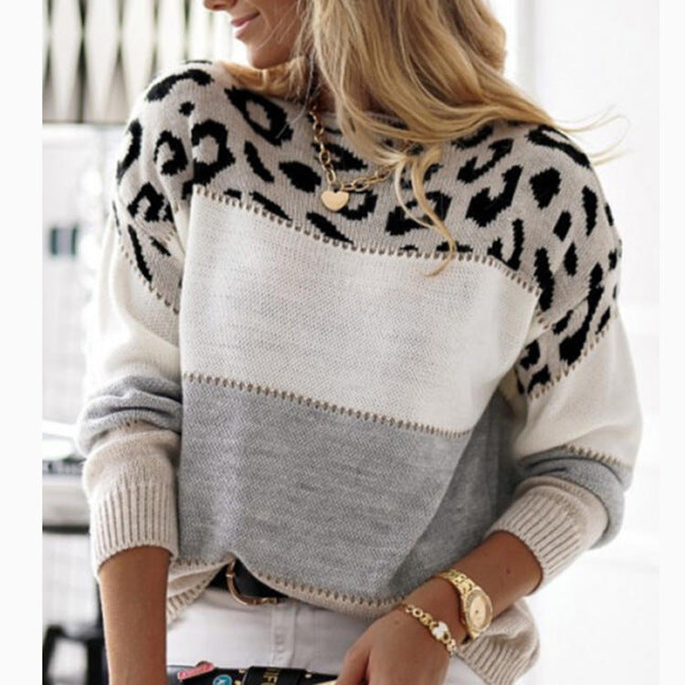 Damen Pullover Grafisches Tiermuster Strukturiert Norvielle
