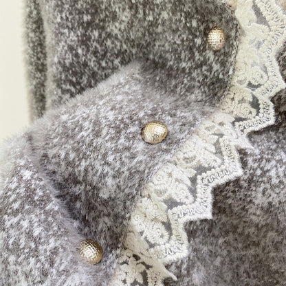 Damen Strickjacke mit Perlen und Spitzen Norvielle