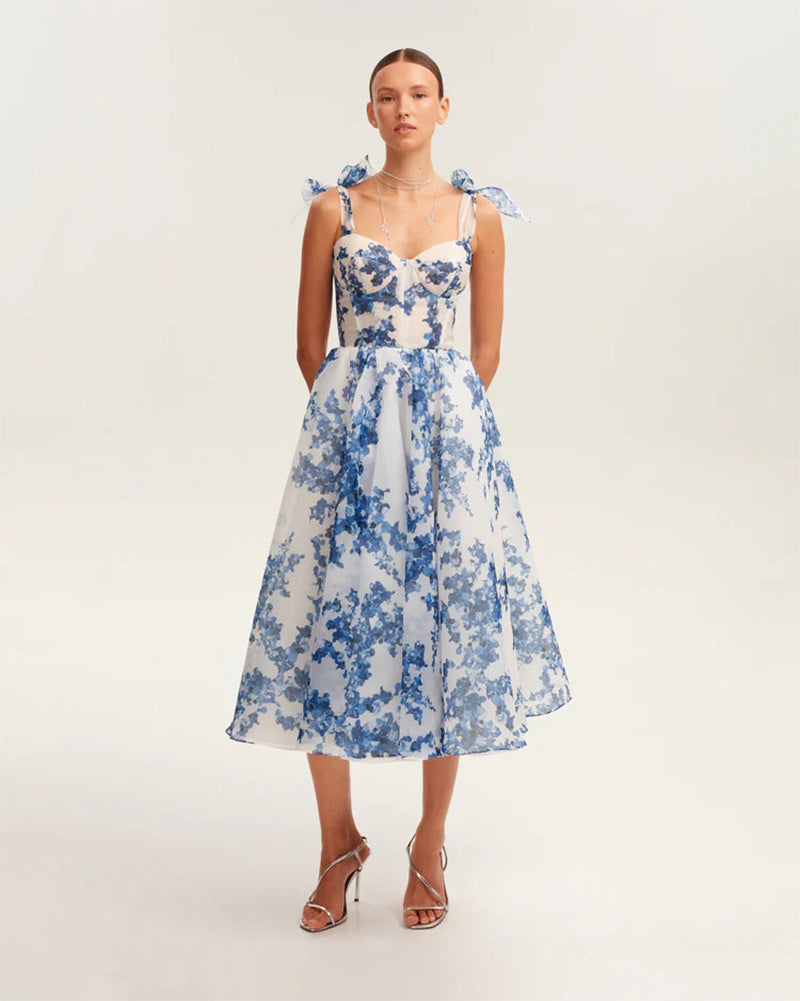 Damen Midi-Kleid Florales Design Norvielle