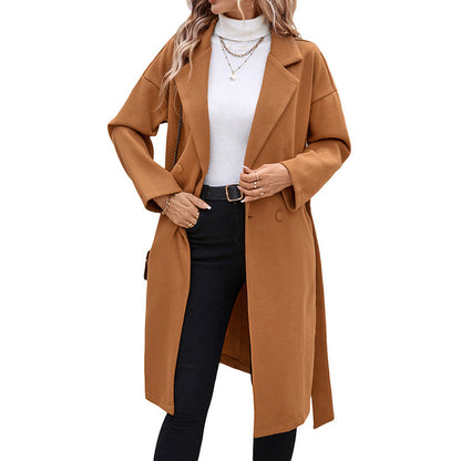 Damen Trenchcoat Taillierbarer Gürtel Moderner Schnitt Norvielle