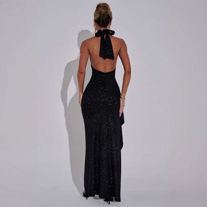 Damen Abendkleid Hohes Beinschnitt Norvielle