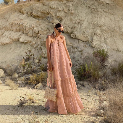 Damen Sommerkleid Voluminöser Rock Norvielle