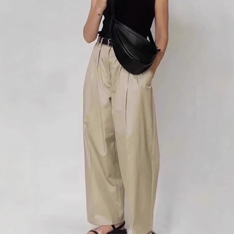 Damen Weite Stoffhose Hochgeschnitten Norvielle - Norvielle