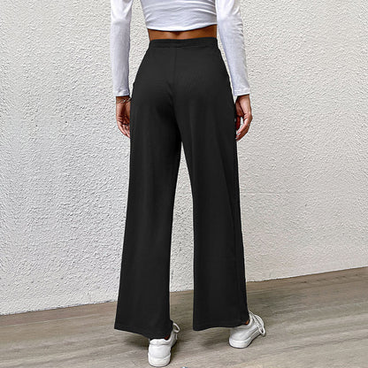 Damen Palazzo-Hose Hochtaillen Falten Norvielle