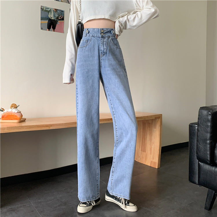 Damen Hochtaille Bootcut Jeans Norvielle