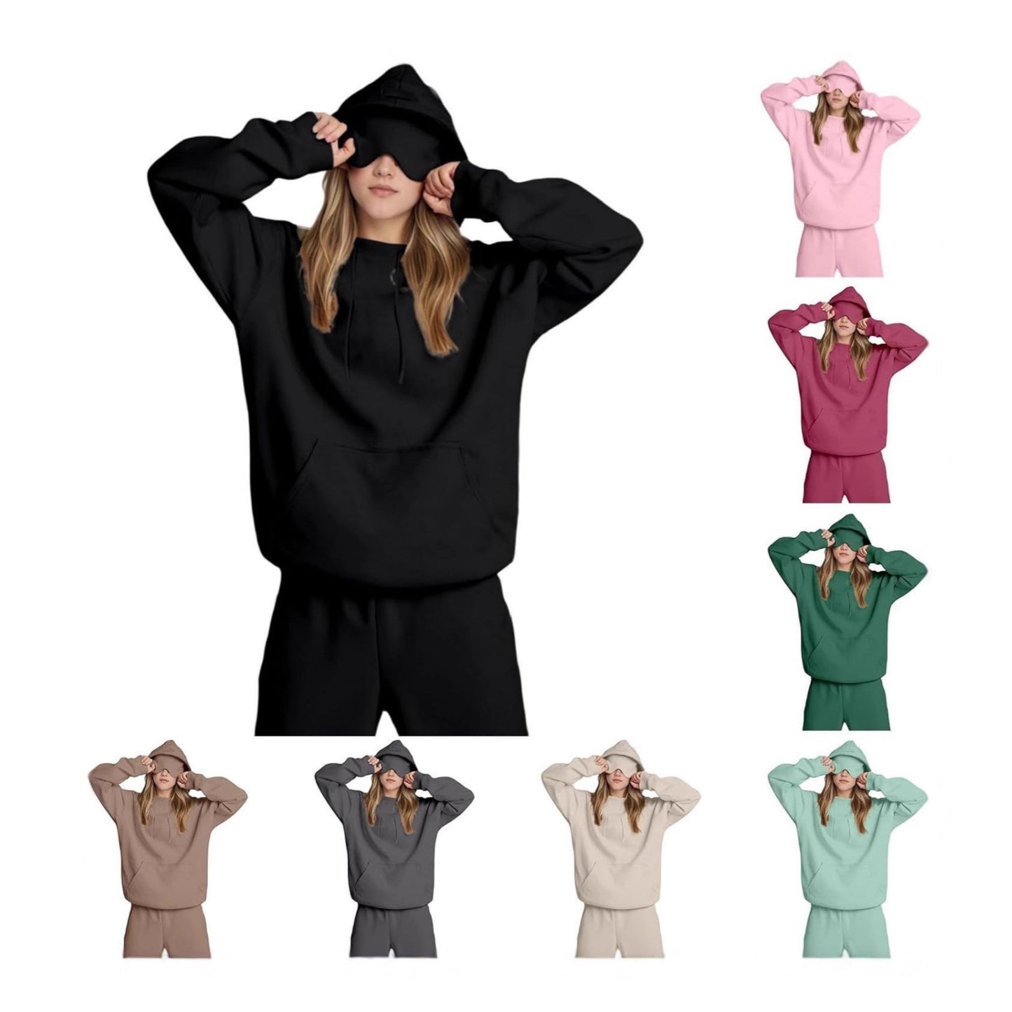 Damen Kapuzenpullover mit Schlafmaske Norvielle - Norvielle