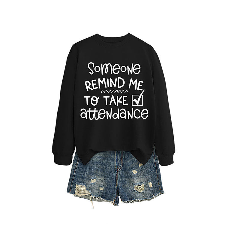 Damen Sweatshirt Witziges Motiv Inspirierender Schriftzug Grau