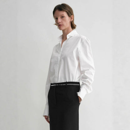 Damen Bluse Elegante Baumwolle Weiß