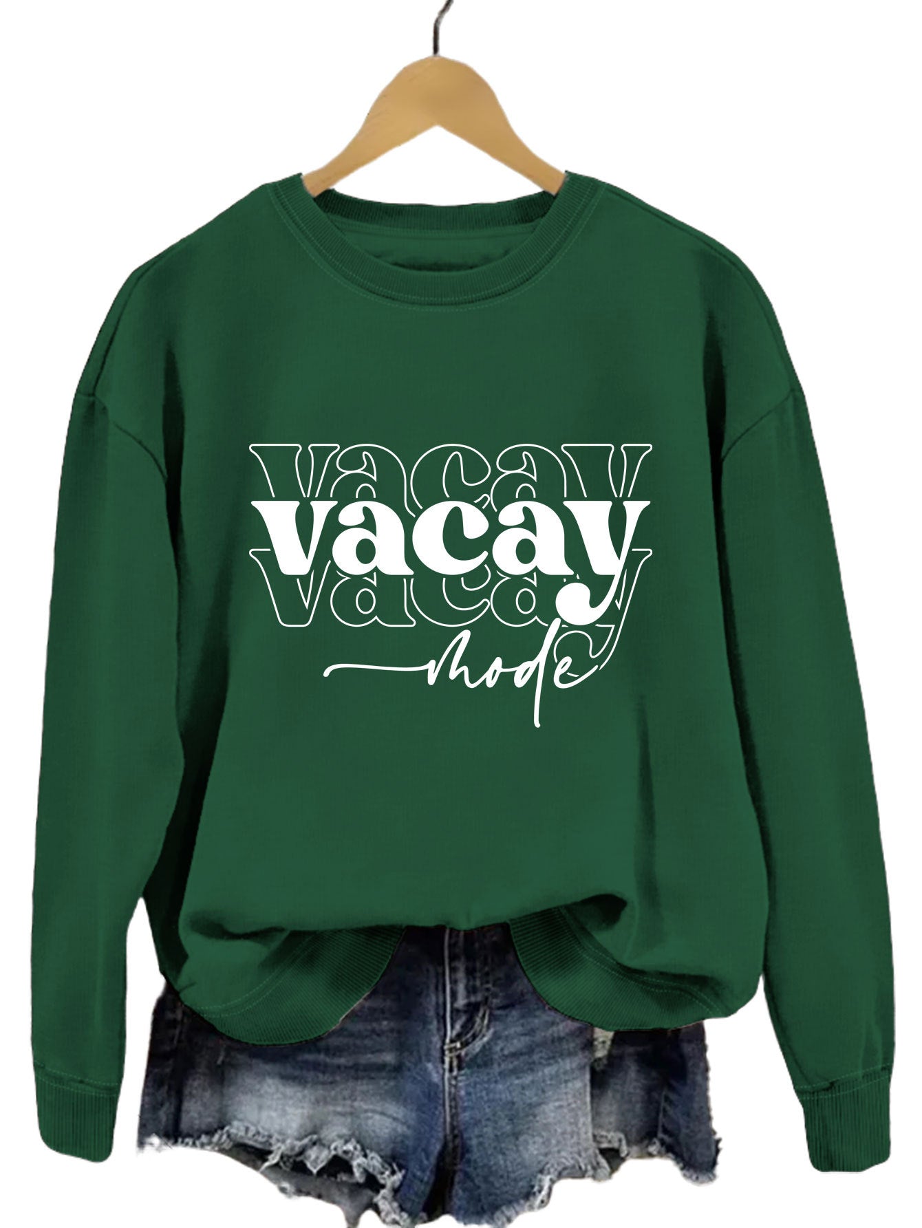 Damen Sweatshirt Lässiger Schriftzug Entspannte Passform Norvielle