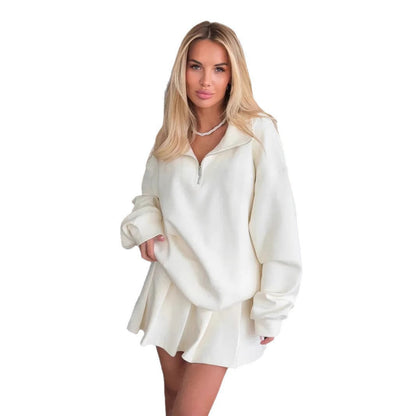 Damen Sweatshirt Reißverschluss Norvielle