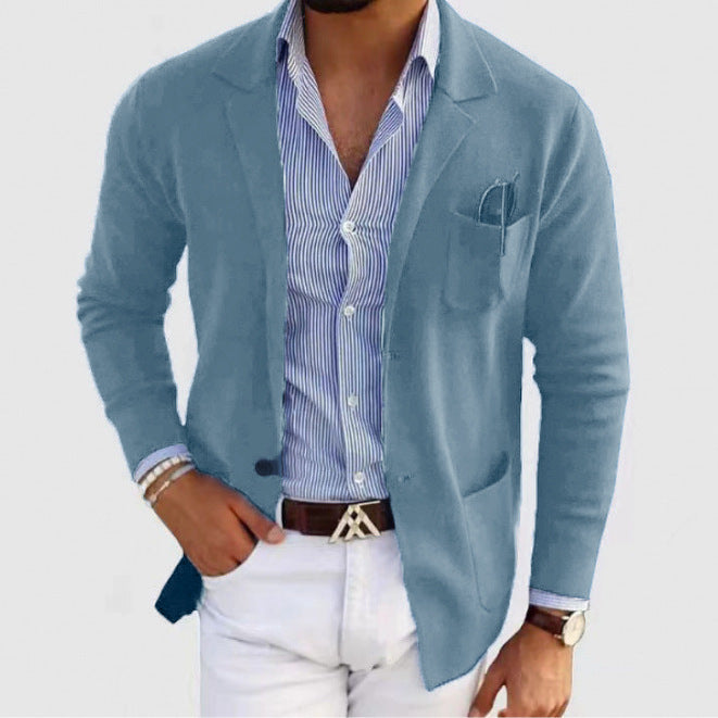 Herren Strickblazer Lässig Praktische Taschen Bequem Norvielle
