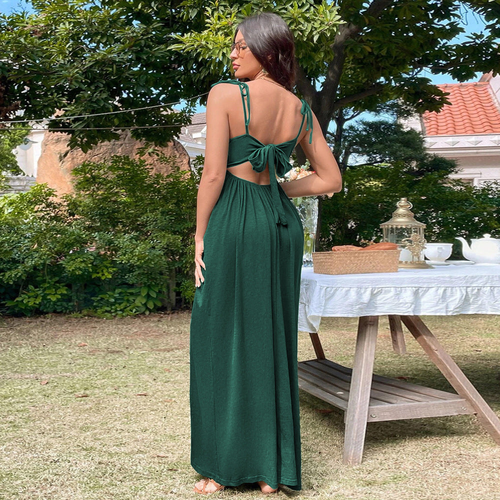 Damen Maxikleid Locker Passform Verstellbare Träger Norvielle