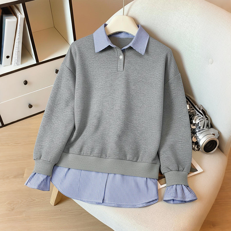 Damen Sweatshirt Hemdblusen-Design Norvielle Elegantes Design - Norvielle
