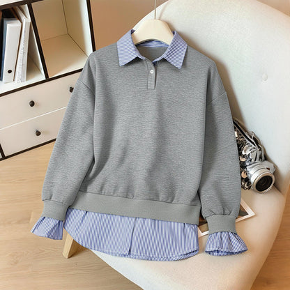 Damen Sweatshirt Hemdblusen-Design Norvielle Elegantes Design - Norvielle