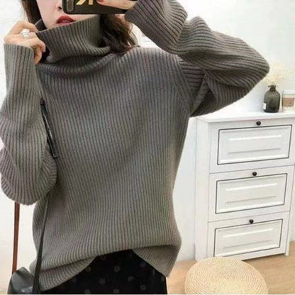 Damen Rollkragenpullover feiner Rippstrick Norvielle