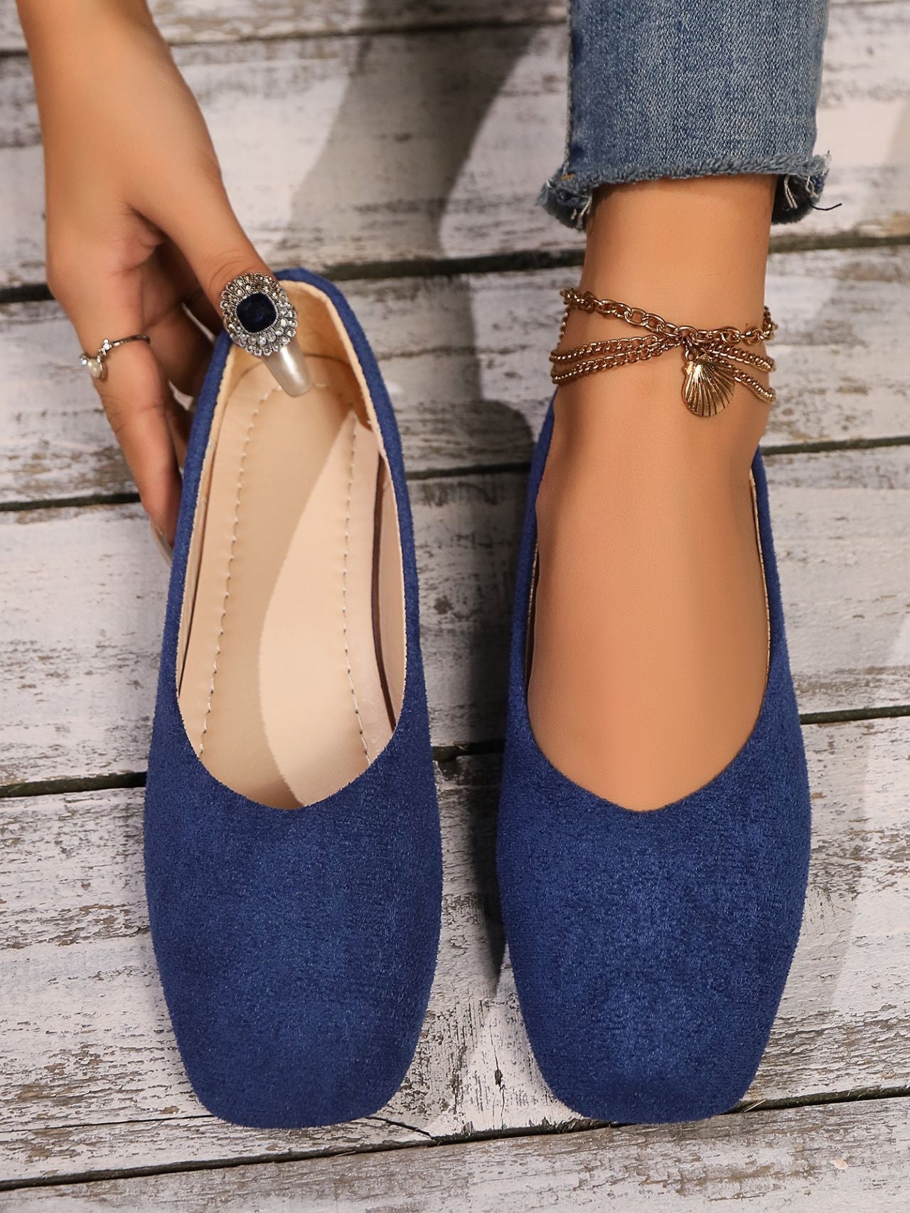 Damen Ballerinas Anatomische Fußbettung Elegantes Design
