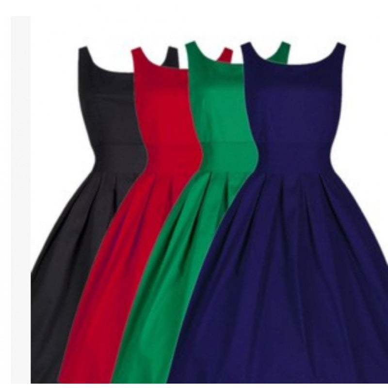 Damen Cocktailkleid Tailliert Schwingender Rock