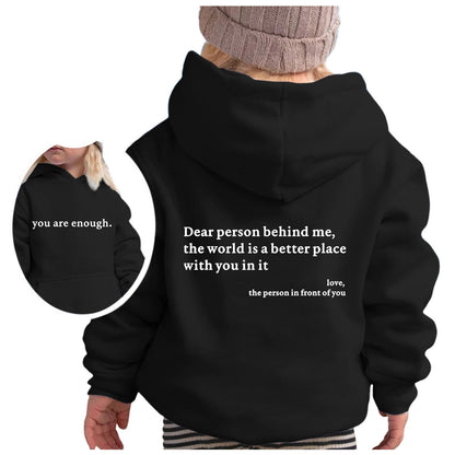 Damen Kapuzenpullover Lässiger Schnitt Motivierender Schriftzug