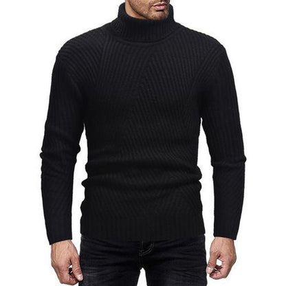 Herren Strickpullover Rollkragen Strukturierter Look