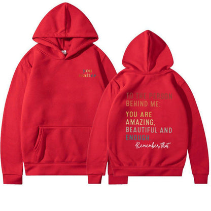 Damen Kapuzenpullover Motivierender Schriftzug