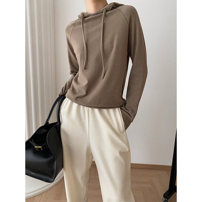 Damen Kapuzenpullover Raglanärmel Norvielle